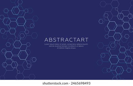 Modern technology vector illustration with square grid. Technology banner template cubes texture. Digital geometric abstraction with lines and dots