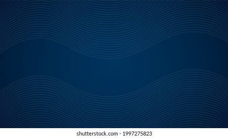 Moderne Technologie-Welle auf Meeresvektorhintergrund. Mit abstrakten blauen Linien für Website, Banner und Broschüre, Curve Flow Motion Illustration, Vektorgrafiken, Modern und farbenfroh gestaltete Datenlappen-Bildschirmhintergründe.