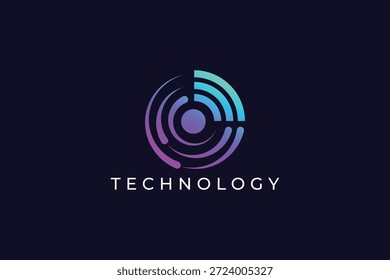Moderne Technologie Wi-Fi Logo Design für Internet, Netzwerke und digitale Kommunikation Markenidentität