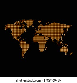 Modern technology of world map. Logo icon vector illustration. Eps10.