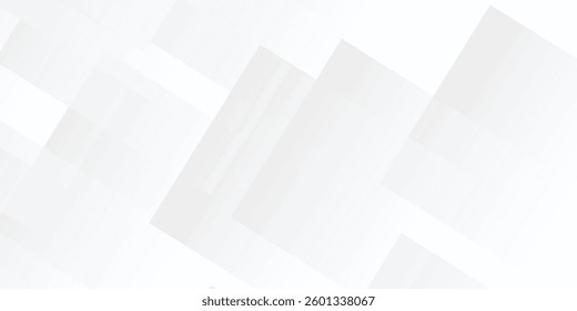Modern Technology-Inspired Background Featuring White and Gray Overlapping Triangles, Transparent Square Layers, and a Randomly Arranged Line Grid for a High-End Digital Aesthetic in Web Design
