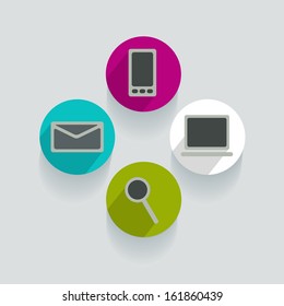 Modern technoolgy icon. Vector banner template.