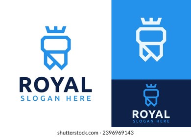 Modern Teeth Tooth Crown Royal Wealth Dental Dent Logo Design Branding Template