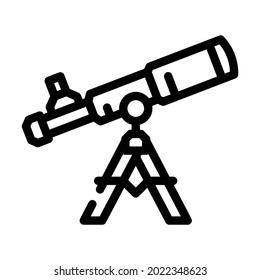 vector de icono de línea de telescopio moderno. señal moderna de telescopio. símbolo de contorno aislado ilustración negra