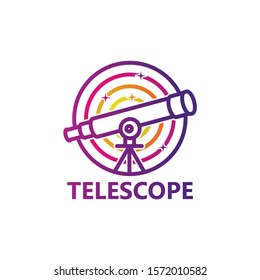 Modern Telescope Logo Template Design