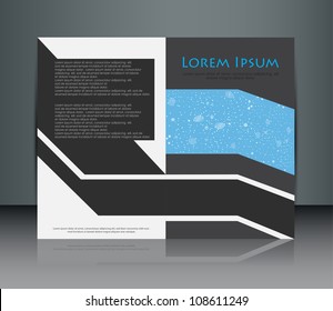 Modern Template for advertising folding brochure(Vector Eps10)