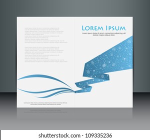 Modern Template for advertising folding brochure(Vector Eps10)