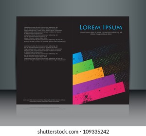 Modern Template for advertising folding brochure(Vector Eps10)