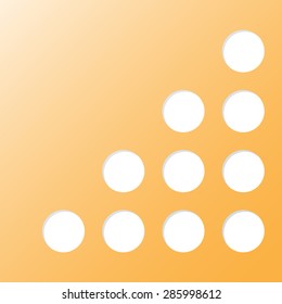 modern template background with circle concave and orange color tone, vector illustration