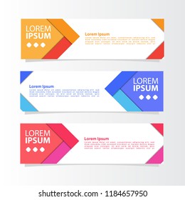 modern template of banner background design vector