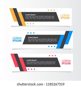 modern template of banner background design vector