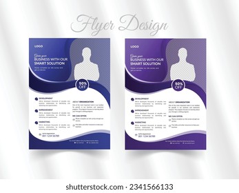 modern template, in blue color, and modern design, perfect for creative professional business.