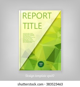 Modern Template for Business Brochure with low poly design vector background. 
