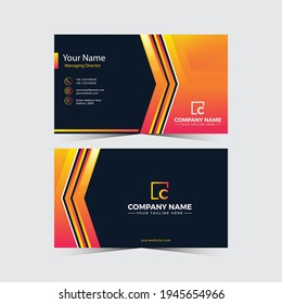 Modern template business card in double sided