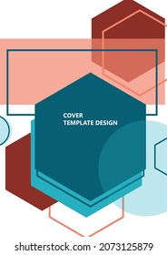 Modern template for business or technology presentation. Bright abstract overlapping geometric shapes on a white background. Online presentation of web element and space for text. Vector illustration