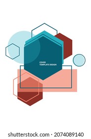 Modern template for business or technology presentation. Bright abstract overlapping geometric shapes on a white background. Online presentation of web element and space for text. Vector illustration