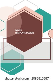 Modern template for business or technology presentation. Bright abstract overlapping geometric shapes on a white background. Online presentation of web element and space for text. Vector illustration