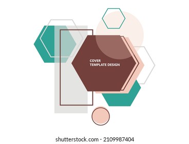 Modern template for business or technology presentation. Bright abstract overlapping geometric shapes on a white background. Online presentation of web element and space for text. Vector illustration