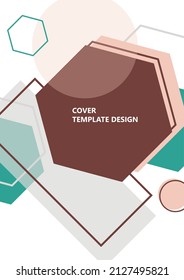 Modernes Template für Business- oder Technologiepräsentation. Helle abstrakte, sich überlappende geometrische Formen auf weißem Hintergrund. Online-Präsentation von Webelement und Leerzeichen für Text. Vektorgrafik