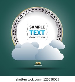 Modern template with clouds / vector illustration