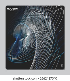 modern template curved fractal colorful  line brochure ,banner,poster