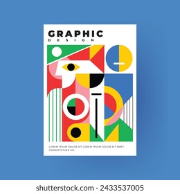 Modern template design with minimalistic abstract background