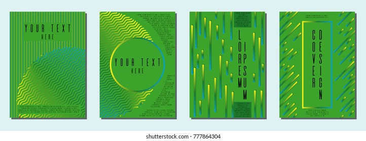 Modern template design for your business. Set of sheets A4.  Can be used for poster, brochure, magazine, card, book, flyer, banner, anniversary. Trendy corporate style.