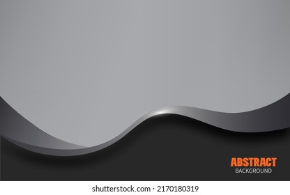 modern template with elegant black and grey wave shapes vector