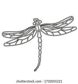 Modern template for fabric design with dragonflies on light background. Dragonflies template for laser or milling cut, wood carving, paper cut and printing. Vector illustration. 