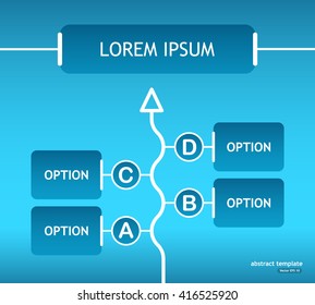 Modern template with four options and title