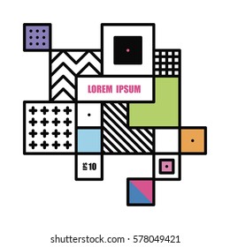 modern template geometrical pattern square