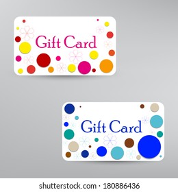 Modern template gift card . Vector   illustration 