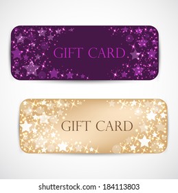 Modern template gift card. Vector illustration 