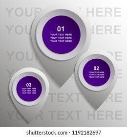 Modern template for graphics, presentations, business, web design, reports. Color chart with steps, step by step. Drops with space for text and icons on a gray background.Vector  infographics.