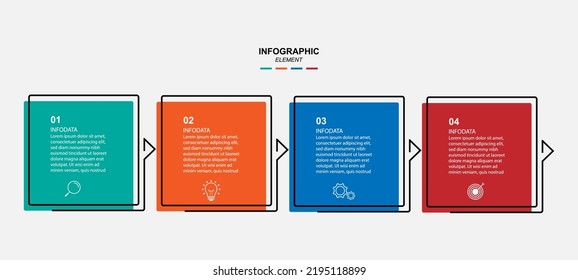 Modern template infographic vector element