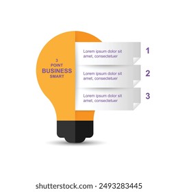 Moderne Vorlage Infografik Vektorgrafik Element mit Ideenkonzept geeignet für Web Präsentation und Geschäftsinformation