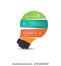 Modern template infographic vector element with idea concept suitable for web presentation and business information