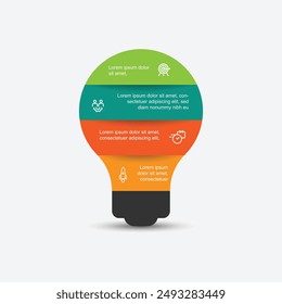 Modern template infographic vector element with idea concept suitable for web presentation and business information