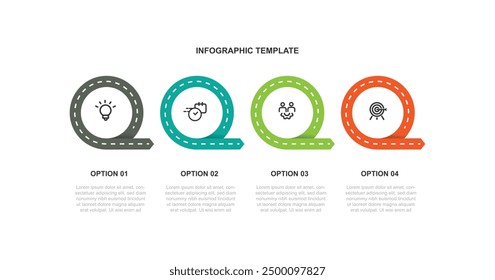 Modern template infographic vector element with 4 step or option
