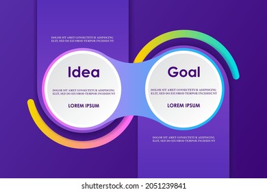 Modern template for infographics. Round frames. Banner for presentation. Vector illustration.  Template for business, presentation, training, strategy, banner, poster. EPS 10 