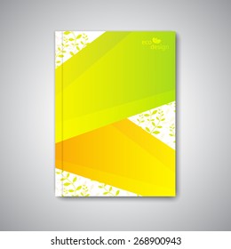 Modern template layout for brochure, magazine, flyer, booklet, cover or report in A4 size for your design and your text . Vector Illustration.