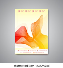 Modern template layout for brochure, magazine, booklet, cover or report in A4 size for your design and your text . Vector Illustration.