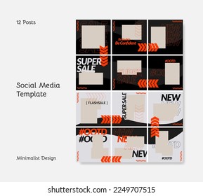 Modern template layout for social media feed, post and many more.