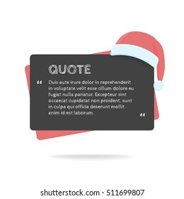 Modern template New Year and Christmas banner with Santa hats. Blank for your text, greetings or advertising.