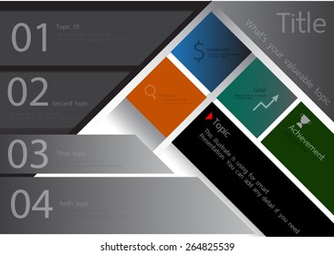 Modern template for one page presentation
