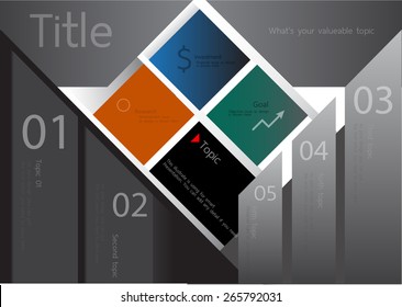 Modern template for one page presentation