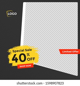 modern template post for social media ad, web banner for promotion