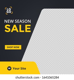 modern template post for social media ads, web banner sale