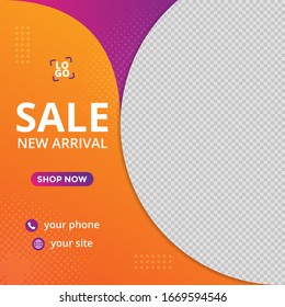 modern template post for social media ads, web banner sale 