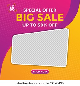 modern template post for social media ads, web banner sale 